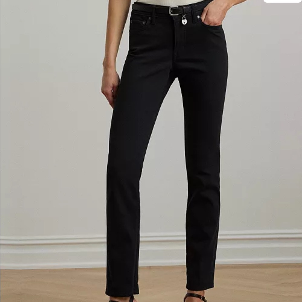 Ralph Lauren Black Super Stretch Straight Leg Jeans